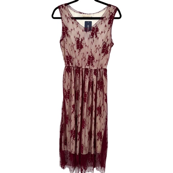 NWT Anna Kaci‎ Sleeveless Floral Lace Midi Dress Size Medium Whimsigoth Witchy - Picture 4 of 11